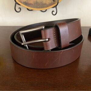 Vintage Bison Men’s Distressed Brown Leather Belt Size 40 Made In USA Quality